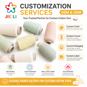 Fil de coton peigné 2/32S en gros d'usine, mélange 100 % pur coton pour vêtements de détente, sous-vêtements et tricots pour bébés - Product Image 1