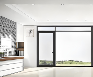 Porte en verre insonorisée en alliage d'aluminium moderne pour hôtel et villa, isolation thermique, économie d'énergie, <span class=keywords><strong>quincaillerie</strong></span> <span class=keywords><strong>ROTO</strong></span> Allemagne - Product Image 2