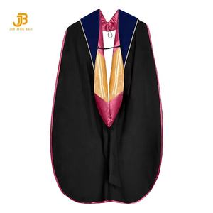 Toga de Graduación Doctoral Personalizada con Logotipo/Toga de <span class=keywords><strong>Doctorado</strong></span>/Túnica de <span class=keywords><strong>Doctorado</strong></span> con Capucha para Adultos - Product Image 3