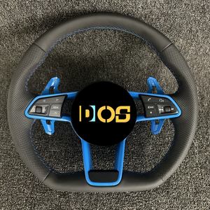 Volant sport en cuir pleine fleur personnalisé DOS à fond plat pour <span class=keywords><strong>Audi</strong></span> A1 A3 A4 A5 A6 A7 S/RS Q3 Q5 Q7 TT <span class=keywords><strong>R8</strong></span> - Product Image 4