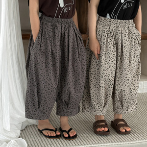 Vêtements pour enfants 2026 – Nouveaux pantalons d'été léopard souples à cordon de serrage pour garçons, filles et bébés - Product Image 2