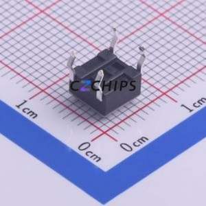 JT1230 Tactile Switch Through hole Component (THT)-4P,6x6mm Switch Single Pole Single Throw Round Button 1.6N Through Hole - Product Image 2