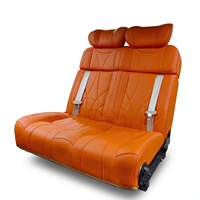 Banc de van 2 places sur mesure en cuir Nappa orange, rabattable et pliable, pour Mercedes Sprinter V-Class