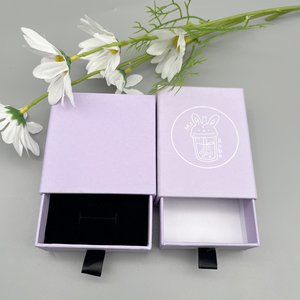 Personalised Ribbon Jewelry Box Packaging Luxury Necklace Cardboard High Quality Drawer Box - Product Image 1