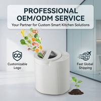 Composteur de cuisine d'intérieur pour comptoir, machine de recyclage des déchets alimentaires, électrique, sans odeur, en acier inoxydable, technologie Multigrind