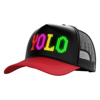 Cappelli LED Programmabili di Alta Qualità con Messaggio Scorrevole, Impermeabili, Personalizzabili con LOGO e Colore, per Ciclismo e Spiaggia