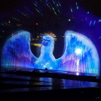 Fuente de Proyección en Pantalla de Agua Flotante sobre la Superficie del Lago, Película Holográfica 3D para Pantalla de Agua, Parque Temático de la Zona Turística