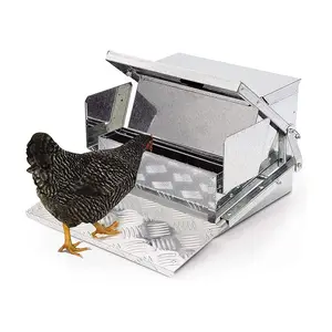 Outdoor Automatic Poultry Feeder 5kg Feed Automatic Foot Pedal Chicken Trough