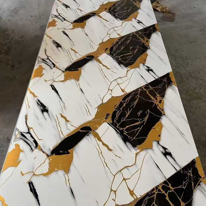 UV High Gloss Marble PVC Wall Panel Moisture-Proof and Sound-Absorbing ...
