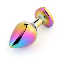 Jouets anaux en métal SM en forme de cœur colorés pour adultes, kit d'expansion anale, plug en acier inoxydable, jouet sexuel pour adultes, 3 tailles