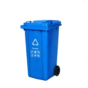 Contenedor de basura Cubo de basura Contenedores de basura para calle al aire libre Mejor precio Cubo de basura de plástico de 240 litros