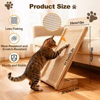Griffoir pour chat en sisal, durable, résistant à l'usure, grand modèle vertical en forme de L, style épuré, pour affûter les griffes