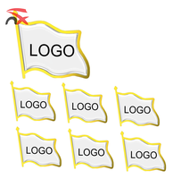 Broche personnalisée avec logo, décoration en métal, 0,7 pouce, cadeau souvenir, badge pour chapeau, vêtements