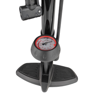 Pompe à air portable haute pression en alliage d'aluminium et acier pour vélo, avec <span class=keywords><strong>valve</strong></span> <span class=keywords><strong>Schrader</strong></span> et <span class=keywords><strong>Presta</strong></span> et manomètre, pour gonflage de pneus de VTT - Product Image 6
