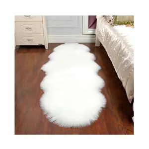 Cheap wholesale area rugs sofa carpet new design morden plain style faux fur rug shaggy white carpet