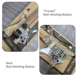 กีตาร์ไฟฟ้าอะคริลิคแบบไม่มีหัว รุ่น OEM ขายส่ง โปร่งใส คริสตัล ดีไซน์ Dual-Shift Trill คุณภาพระดับ Heirloom สำหรับนักดนตรี - Product Image 6