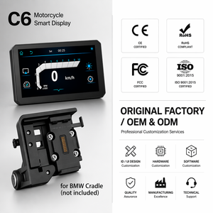 Schermo IPS da 6 Pollici 1000 Nits IP68 Impermeabile con Carplay Wireless e Android Auto per Moto BMW R1300GS / RS1250 - Product Image 1