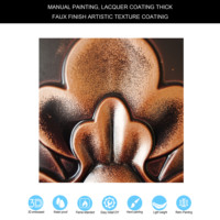 Carrelage de plafond Faux Tin 3D Panneau mural en relief Imperméable Artistique Traditionnel Cuivre PL30 pour Café Carreaux de plafond suspendu