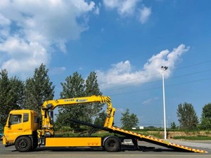 Grúa de plataforma plana Dongfeng 4x2 con grúa de brazo de 8 toneladas, camión de remolque de plataforma deslizante, el más vendido para rescate en carretera en el Sudeste Asiático - Product Image 6