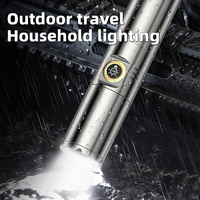 Lampe torche zoomable en alliage d'aluminium personnalisée, faisceau laser puissant, mini lampe torche droite ultra-lumineuse pour la randonnée en extérieur