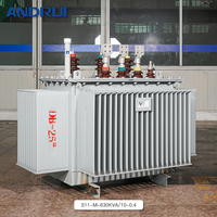 Transformateur de puissance triphasé Anrui 630 kVA 10 kV vers 400 V S11-M à bain d'huile avec bobine en aluminium à triple enroulement superposé 50 Hz rectangulaire