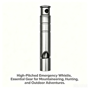 Outdoor Survival Whistle Metal Emergency Signal Whistle Lightweight Straight Handle for <b>Hiking</b> <b>Camping</b> - Product Image 4