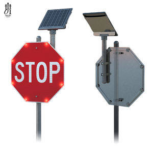 لافتة مرور LED للسلامة على الطرق مقاس 24*24 بوصة، إشارات مرور، لافتات شوارع تعمل بالطاقة الشمسية، لافتة مرور 'توقف' من مورد صيني - Product Image 1