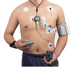 Holter ghi ECG máy xách tay ECG thiết bị ECG ghi holter màn hình Bluetooth Heart Rate Monitor Dây đeo ngực