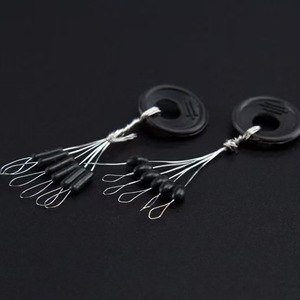 Venta al por mayor OEM: Topes de goma elásticos de alta calidad para pesca, tipo cilindro negro 6 en 1, tipo oliva, para flotadores de pesca. - Product Image 5