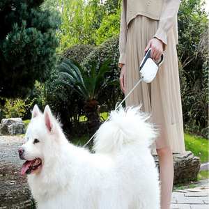 New Design Built In Led Light Ring Nylon Automatic Leads Retractable Pet <b>Dog</b> <b>Leash</b> - Product Image 6