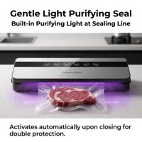 Scelleuse sous vide entièrement automatique, puissante aspiration, pour usage domestique et commercial, avec modes sec et humide pour la cuisine