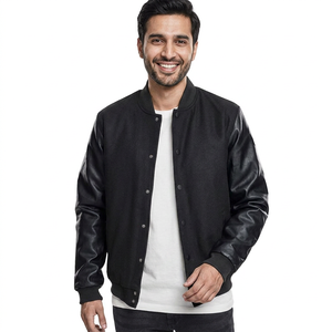 Fashionable <b>Men's</b> Varsity <b>Jackets</b> for Winter <b>Long</b> Sleeves with Stand Collar 100% Cotton Custom CollegeBaseballjacket for <b>men</b> - Product Image 1