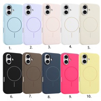 Étui de téléphone en silicone liquide antichoc Magetic pour téléphone 16 Pro Max housse de protection pour téléphone portable de luxe