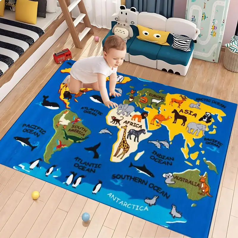 Alfombra redonda plegable personalizada para bebés, tapete de juego de goma para la vida de la ciudad