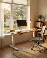 Bureau d'ordinateur réglable en bois DGT CD-01