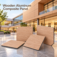 Panneau composite bois-aluminium revêtu de PVDF 4 mm, grain de bois de pin, pour bardage extérieur