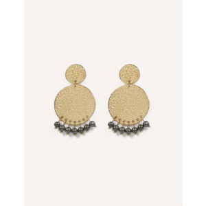 Boucles d'oreilles pendantes YFB E24 en pierre naturelle et acier inoxydable, collection Printemps-Été, longueur totale 4 cm, accessoire de mode en gros - Product Image 4
