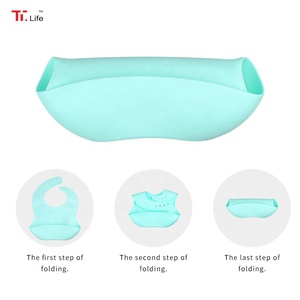 Babero de silicona personalizado para alimentación de niños pequeños, babero de silicona impermeable, fácil de limpiar - Product Image 5