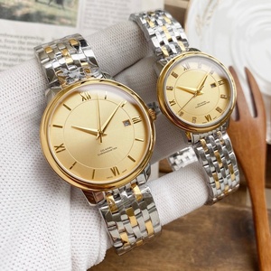 Reloj Mecánico Automático para Pareja, Correa de Acero Inoxidable, Esfera con Números Romanos, Visualización de Fecha, Resistente al Agua, Estilo Ejecutivo, Marca Omegaes - Product Image 5