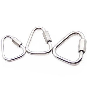 <span class=keywords><strong>Mousqueton</strong></span> de sécurité triangulaire en acier inoxydable 304 à verrouillage rapide pour l'escalade et la protection contre les chutes - Product Image 4