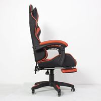 Chaise de Gaming Racing en PVC Noir et Rouge avec Repose-Pieds, Appuie-Tête et Coussin Lombaire, Réglable en Hauteur et Pivotante – Vente en Gros Usine, Approvisionnement en Vrac