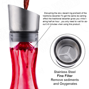 Ensemble de <span class=keywords><strong>carafe</strong></span> à vin en cristal de qualité supérieure, <span class=keywords><strong>carafe</strong></span> à vin rouge en cristal avec ouvre-bouteille à vide. Verseur à vin, <span class=keywords><strong>bouchon</strong></span> - Product Image 4