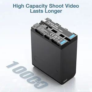 Bateria de íon de lítio recarregável para câmera NP-F970 10000mAh 7.2v Digital USB Sony NPF F550 F970 F980 F750 F950 F960 F930