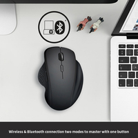 Logo personnalisé 2.4g USB + BT Souris silencieuse rechargeable sans fil pour ordinateur PC Bureau