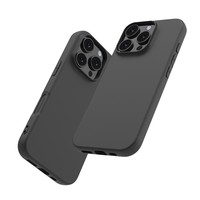 Coque de téléphone en TPU souple noir givré pour iPhone 17 Air 16 15 Plus 14 13 Pro 12 11 Pro Max 7 8 SE 16E coque arrière mate à couverture complète