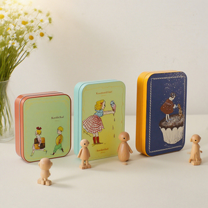 Tùy chỉnh hộp thiếc bao bì kim loại nhỏ <span class=keywords><strong>tin</strong></span> container Cookie <span class=keywords><strong>tin</strong></span> có thể thực phẩm hộp lưu trữ với nắp trang trí cổ điển tins - Product Image 2