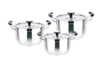 Nouvel acier 6 pièces 10 pièces ensemble de casseroles antiadhésives ensemble d'ustensiles de cuisine pot soupe ustensile de cuisine LOGO personnalisé ensemble de casseroles