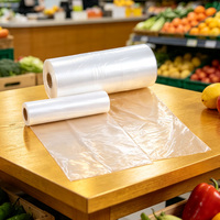 Herbruikbare, transparante voedselbewaarzakken van plastic, rolfolie voor fruit en groentenverpakkingen