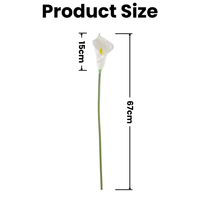Fleurs artificielles en PU de haute qualité, effet toucher réel, lys blancs artificiels, lys calla artificiels pour mariage, fête, décoration de la maison