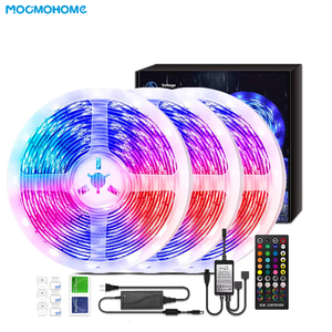 5M 10m 20m 5050 RGB LED Strip ánh sáng + Power Adapter + 40 Key từ xa Trung Quốc Led RGB Strip Kit TV nền ánh sáng dải - Product Image 1